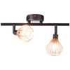 Ceiling lamp in retro design with Copper Cover, 2 x