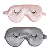 Pack of 2 Silk Sleeping Masks, Comfortable Sleeping Mask for