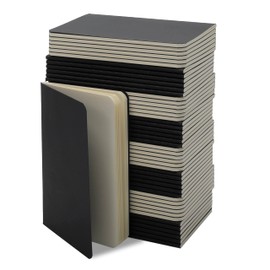 TWONE Pocket Notebook, 48 Pack Thin Cover Small Notebook for Taking Notes, Plain Paper, 30 Sheets, 3-1/2” x 5-1/2”, Black Cover