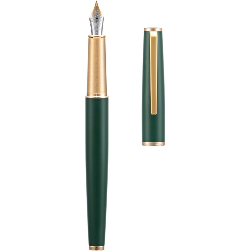 Jinhao 95 - Pluma estilográfica de metal, punta fina, rojo