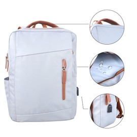 Ramhorn Laptop Backpacks Fits 15.6-inch Laptops Travel Work Backpack for Women and Men, Grey, Grey