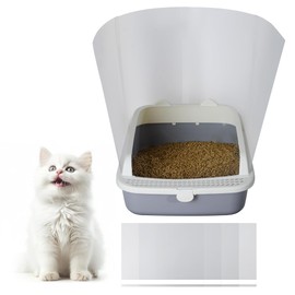 Zhichen star 4 Pcs Cat Litter Box Pee Shields ，Litter Box Shield Easy to Clean，Suitable for Open Litter Boxes，Say Goodbye to Messes and Odors in Your Home，Litter Box Not Included