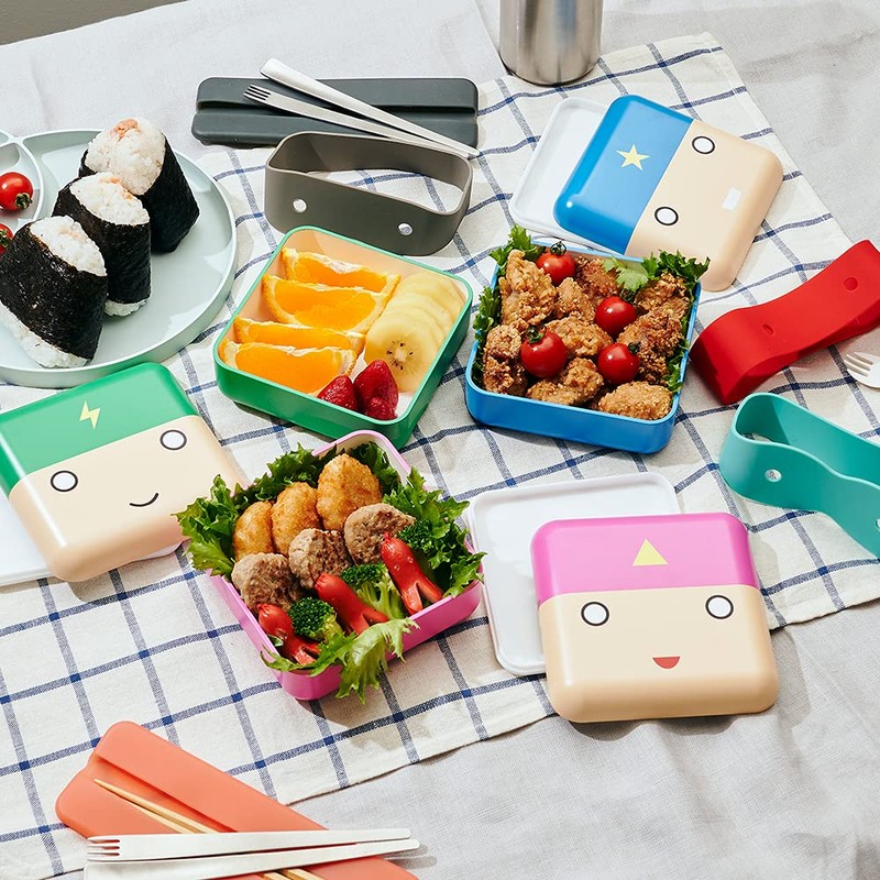 tak bento box pink superhero lunchbox leg