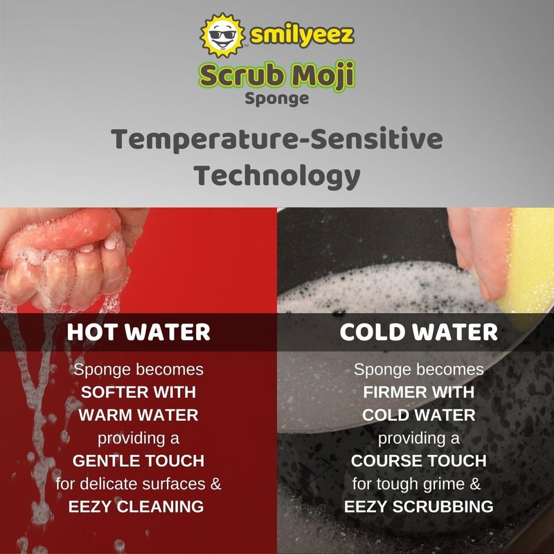 The Original Smiling Sponge Handle Soap Dispensing Handle by Smilyeez