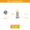 55 Pieces M5 x 10mm Machine Screws, Thread Pitch 0.8mm,