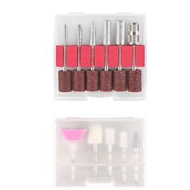 FamGift 11-Piece Nail Drill Bit Set, Carbide Bar, Grinding Headset, Front Tool, Electric for Nail Manicure, Nail Machine Bit, Quickly Create Luminous Nails, Exfoliating