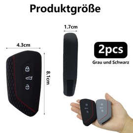 ANBOO 2er Pack Schlüsselhülle für VW ID.6 X/ID.6 CROZZ/ID.4 X/ID.3, Silikon Key Cover für VW Golf 8/Skoda/SEAT Leon, Autoschlüssel Schutz Case – VW Schlüsselhülle & Golf 8 Schlüsselhülle