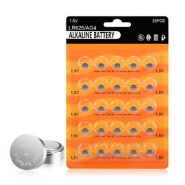 kunying 25 Pack LR626 Battery, AG4/377/SR626SW Watch Battery Coin Cells for Watches Calculators Toys