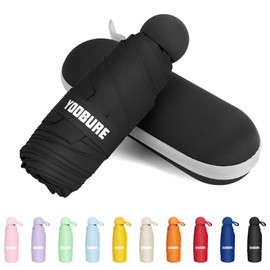 Yoobure Travel Umbrella Portable Compact Umbrellas, Pocket Mini for Purse, Umbrellas for UV Sun & Rain Small for Backpack, Umbrella with Case Folding for Kids Women