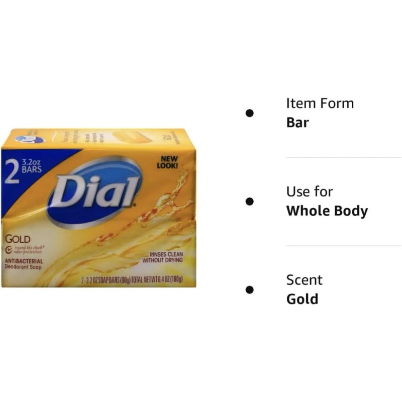 Desodorante Antibacteriano Soap Dial Gold, 180 Ml, Paquete D