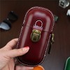 Fanyixuan Handmade Leather Eyeglass Case Hard Shell Retro Men And