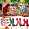 Langyiwee 100 Sets Christmas Socks Gift in Kraft Boxes with