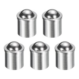 sourcing map 5pcs Ball Point Spring Plungers 8x9mm 40N Elasticity Stainless Steel Precision Positioning Beads Ball Catch Latch for Door Cupboard Mechanical Devices Clamps Furniture