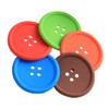 Creativee 10Pcs Silicone Drink Coaster,Colorful Round Button Shaped Cup Cushion