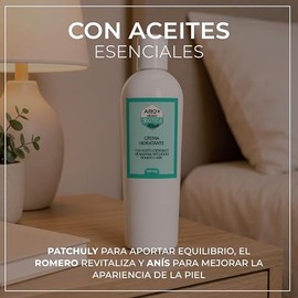 ARO+ MÉXICO Crema Hidratante Corporal 400 ml | Con Aceites Esenciales de Patchuly, Romero y Anís | Hidratación Diaria para Todo Tipo de Piel | Textura