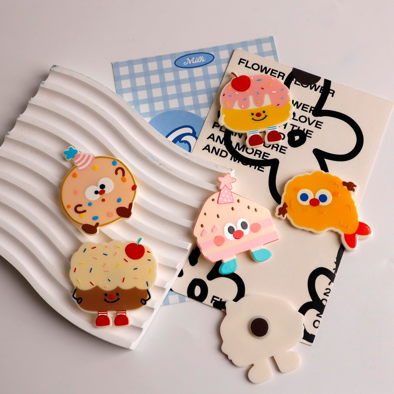 6 Pcs Cartoon Dessert Refrigerator Magnets Cute Magnets Powerful Fridge
