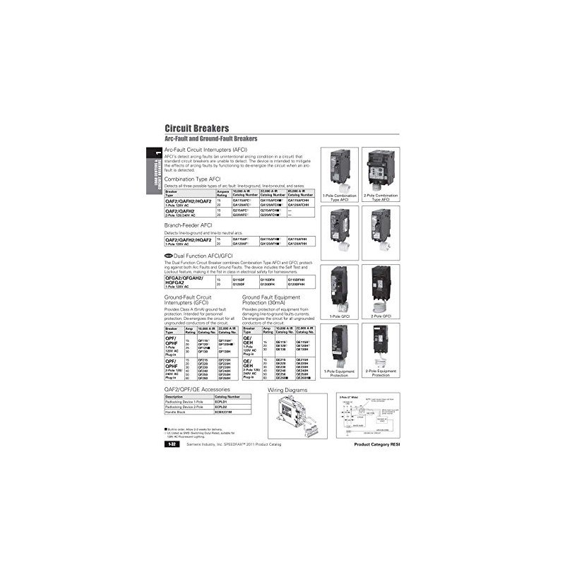 SIEMENS QA115AFC 15-Amp Single Pole 120-volt Plug-On Combination AFCI Breaker,