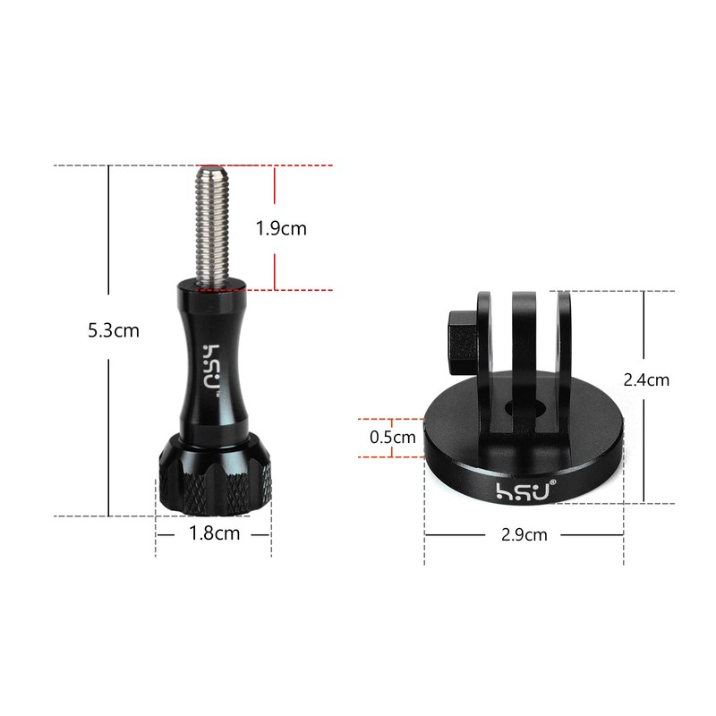 HSU Aluminum Tripod Mount Adapter Set with Thumb Screw for