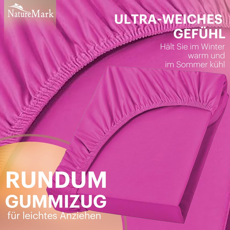 NatureMark Jersey Fitted Sheet, 100% Cotton in Many Sizes and