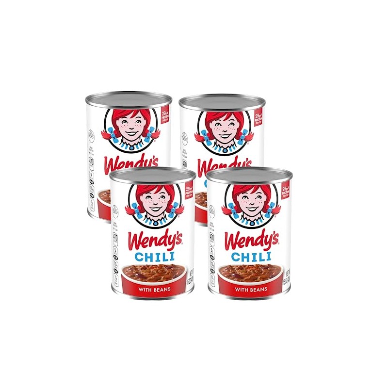 Wendy's Chili with Beans Canned Chili 15 oz Cans (Pack