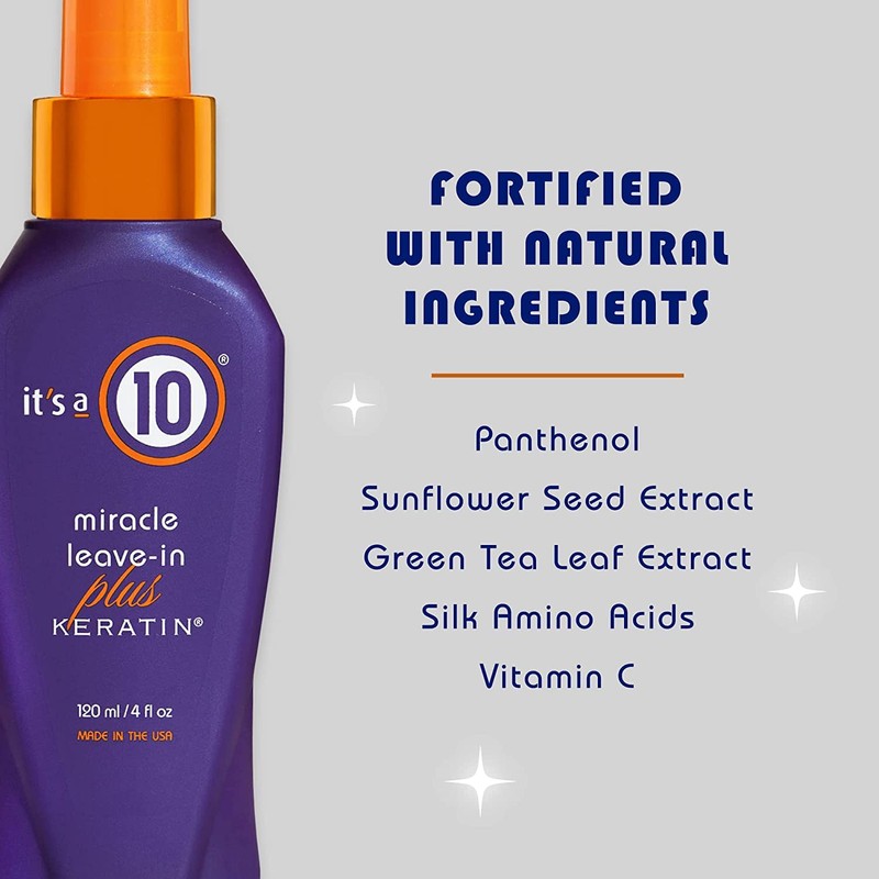 It's a 10 Haircare Miracle Leave-In Plus Keratin, 2 Fl.