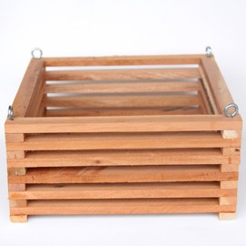 Orchid Nerd Teakwood 10" Square Wooden Orchid Basket Vanda Baskets - Premium Orchid Planters for Vandas, Cattleyas, Bromeliads, and More