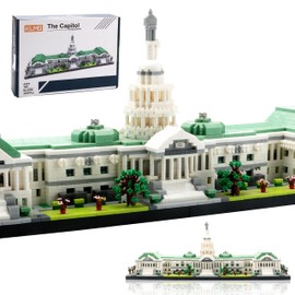 KLMEi Micro Mini Blocks United States Capitol Building Architecture Model Famous Landmark Collection Set, Toys Presents for Adult and Kid Age of 14+ 3630 PCS