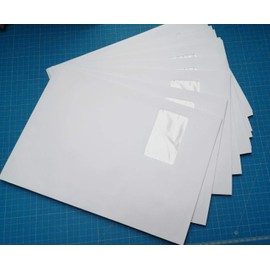 50 Envelopes DIN C4 229 x 324 mm Horizontal Filling with Window White 079