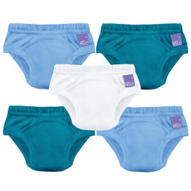 Bambino Mio potty training pants, boy mixed blue, 3+ years, pack of 5