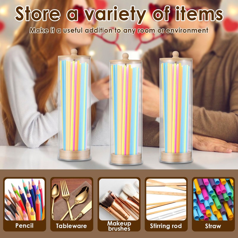 FwQoFvk Straw Holder Dispenser, Drinking Straw Organizer Container, Practical and
