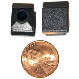 (Pack of 10) 1/2" OD Square End Caps (16-18 Ga - 0.37" - 0.40" ID Tube Covers || 0.50 Square Inch Sliding Inserts | Furniture Chair/Table Leg Caps | Fitness Eqpt End Caps | by SBD