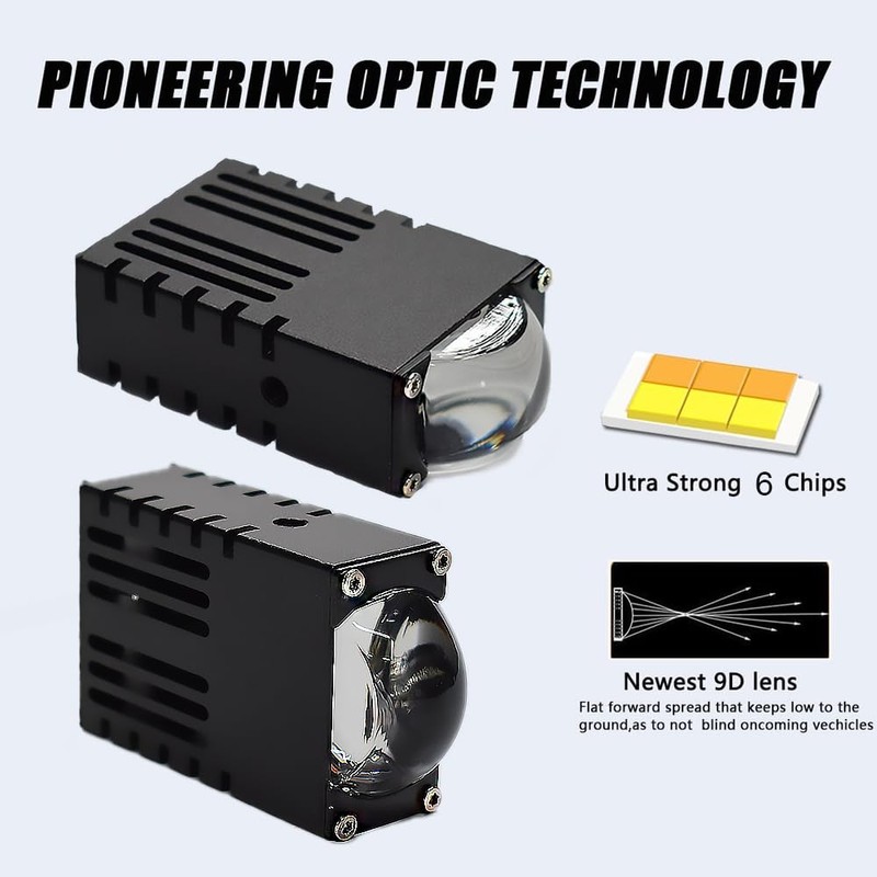 JALN7 2PC 50W Grile LED Light Pods Car Front Headlight