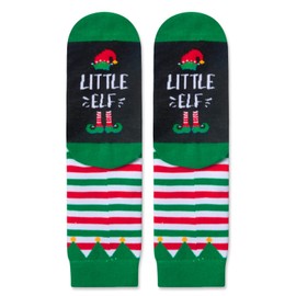 Zmart Christmas Gifts Stocking Socks For Boys Girls - Little Elf Socks Secret Santa Socks For Big Kids, Xmas Stocking Stuffers For 7-9 Years