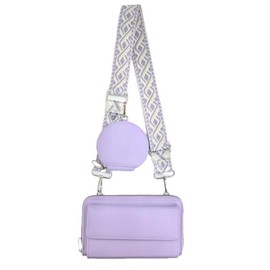 Blue Refrain Women's Smartphone Pouch, Shoulder Bag, Strap, Wallet, Cross-body, purple