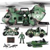 JOYIN 10-in-1 Military Helicopter Toys Set with Light, Sound, Trucks, Boat, Bike, Army Men, Weapons - Christmas Birthday Party Gifts for Kids
