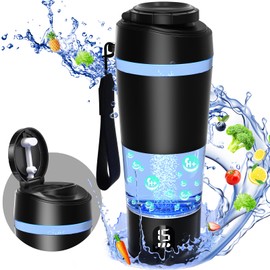 Hydrogen Water Bottle Generator Hydrogen Rich Water No Odor Chlorine-Free Ionizer Machine with Advanced SPE/PEM Technology, 22 Oz Large Capacity Plastic for Exercise Office, Gift for Family, Black