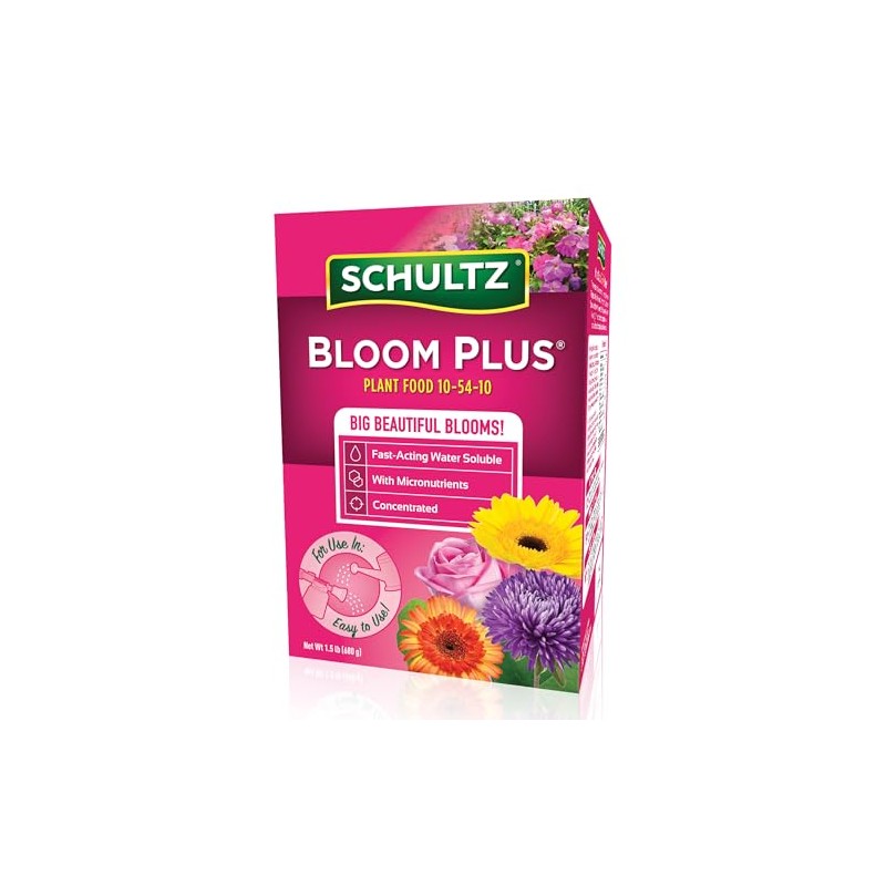 Schultz Bloom Plus Water Soluble Plant Food 10-54-10, 1.5-Pound