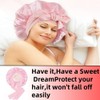 Leitungg Newest Satin Silk Bonnet,Comfortable Sleep Caps for Frizz Control
