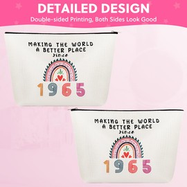 Aucuu Makeup Bag, Cosmetic Bags, Birthday Gifts for Women, 60th Birthday Gifts, Cosmetic Bag, Makeup Bag, Wallet Travel, Gifts for Best Friend Women Sister Mum (1965)