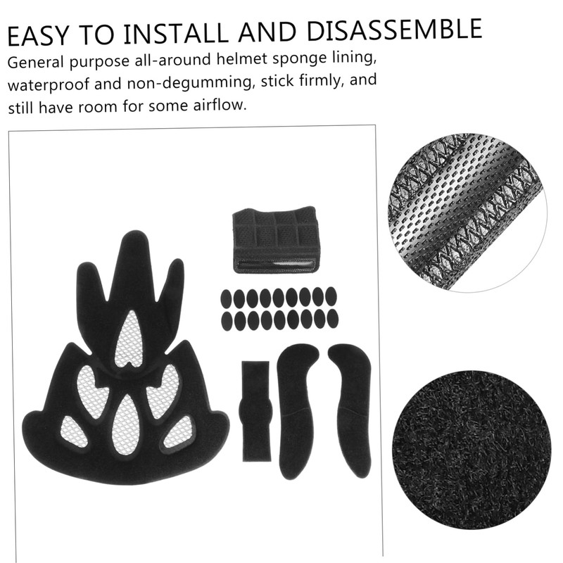 Kisangel 69 Pcs Helmet Sponge Pads Anti-Collision Kit Helmet Padding