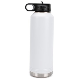 Elanze Designs Soccer Dad White 40 ounce Stainless Steel Water Bottle With Straw