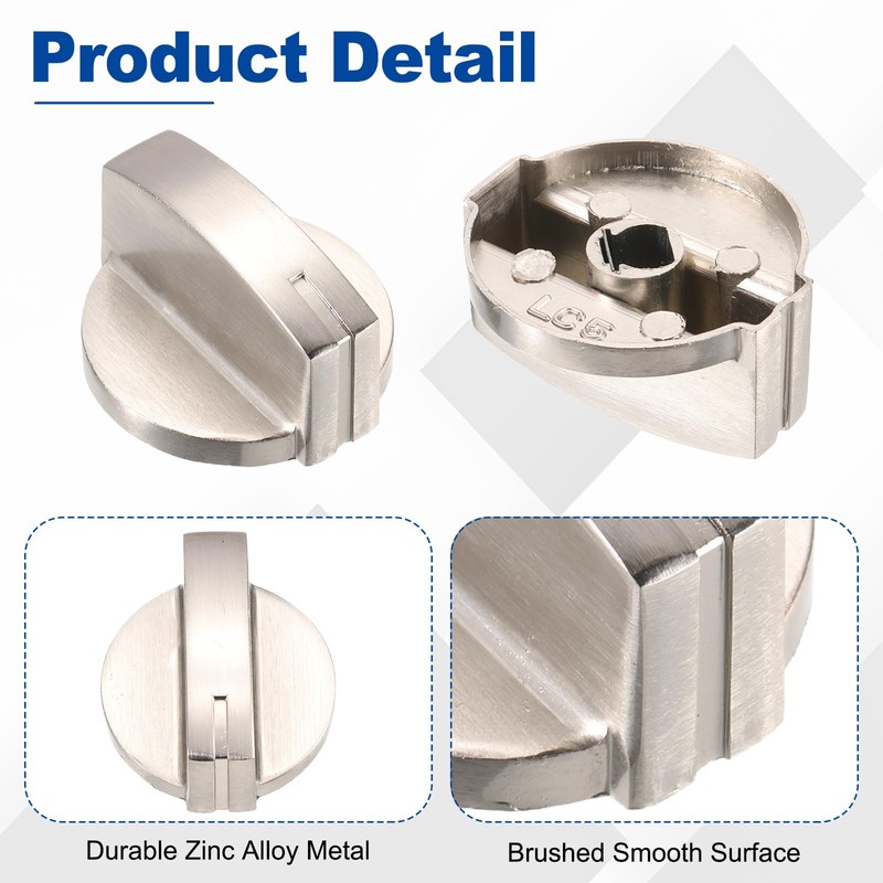 sourcing map 5Pcs Gas Stove Knob, 8mm Universal Cooker Replacement