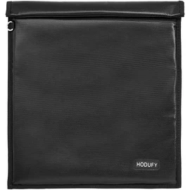 Faraday Bag for Phones, Hodufy Key Fob Protector, Fireproof Faraday Cage for Tracking, Hacking, Travel (Black, 9.8"X11")