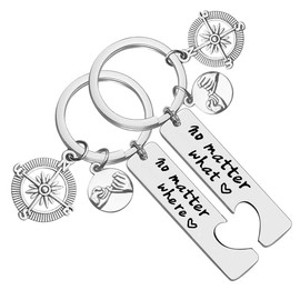 Xiahuyu Best Friend Keychain Friendship Gifts No Matter What No Matter Where Keychain Set Best Friend Gift Long Distance Friendship Keychain Christmas Birthday Gifts Best Friend Keychains Set of 2