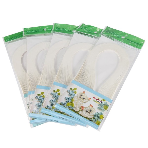 Paper Quilling, Width 0.1 inch (3 mm), 600 Sheets, Decorative