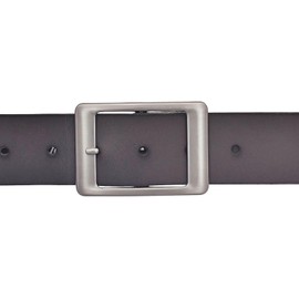 Vanzetti Wide Smooth Leather Belt, Dark grey, dark grey