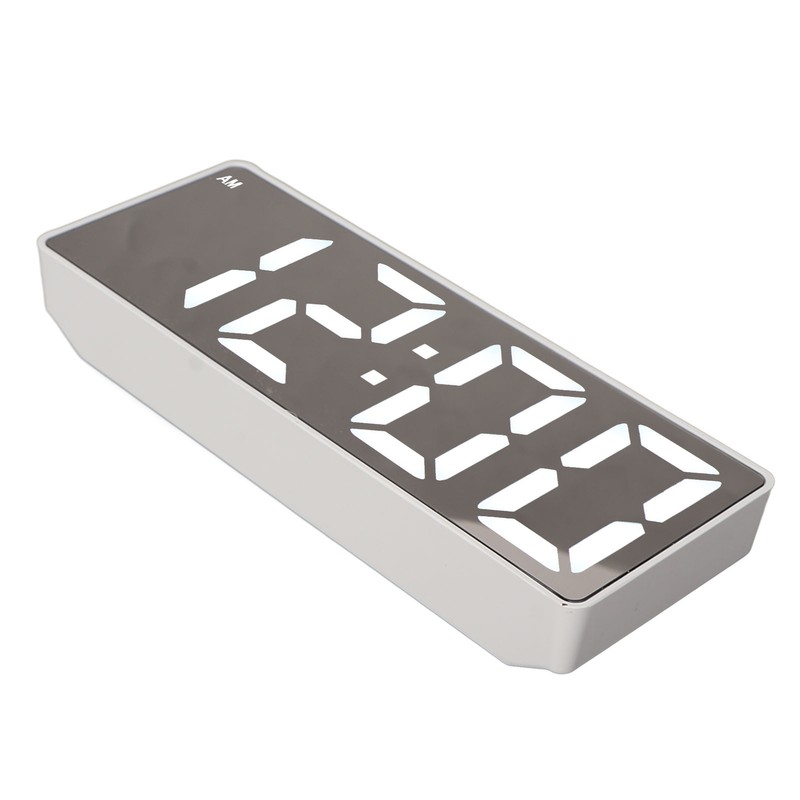 Digital Alarm Clock Temperature Display LED Mirror Electronic Clocks for