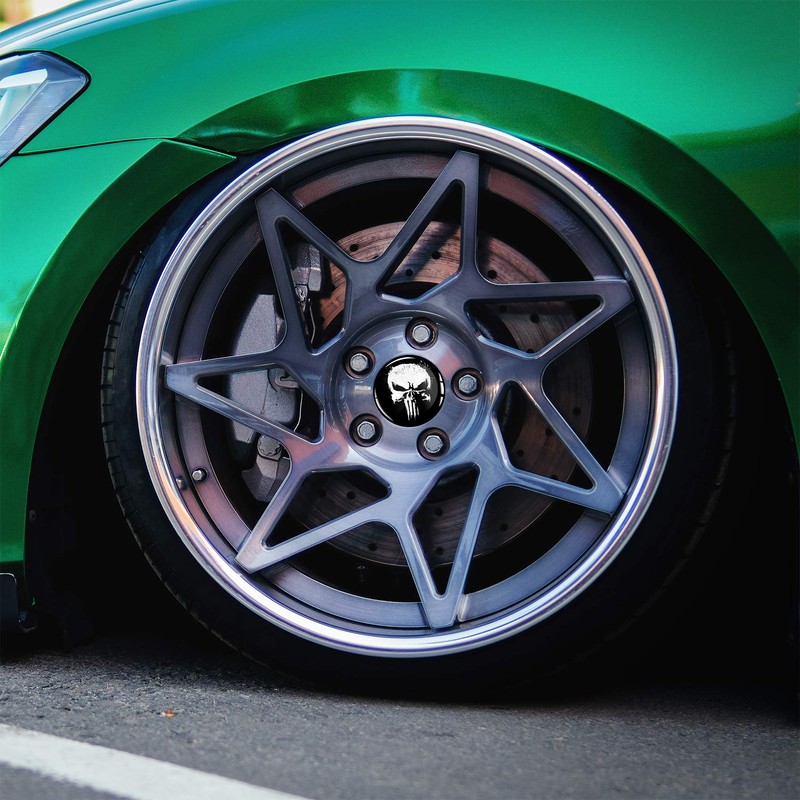 4 x Gel Sticker for Hub Caps, 60 mm Diameter,