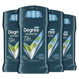 Degree Men Sage Ocean Mist 72 Hour Antiperspirant Deodorant Pack of 4