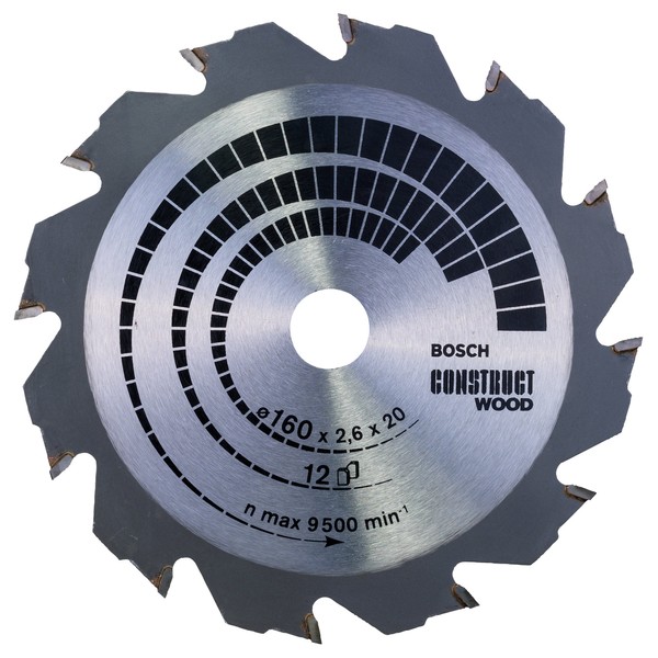 Bosch 2608640630 Circular Saw Blade"Top Precision" Cwwoh 6.3inx20mm 12T